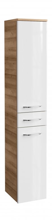 MILANO Magasszekrény 30 cm széles tölgy/fehér