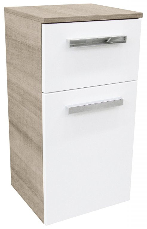 A-VERO Alsószekrény 35 cm cm széles szürke tölgy/fehér