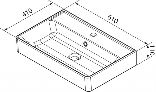 VAIDA Kerámia mosdó 61 cm széles fehér