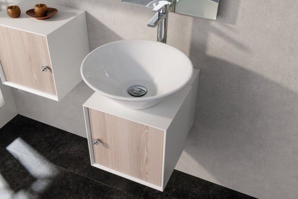 Kerek kerámia mosdó 42 cm fehér