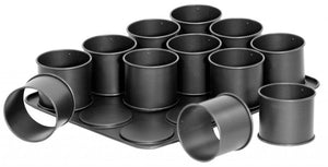 ZENKER BLACK METALLIC Mini tortácska sütőforma 12 db-os