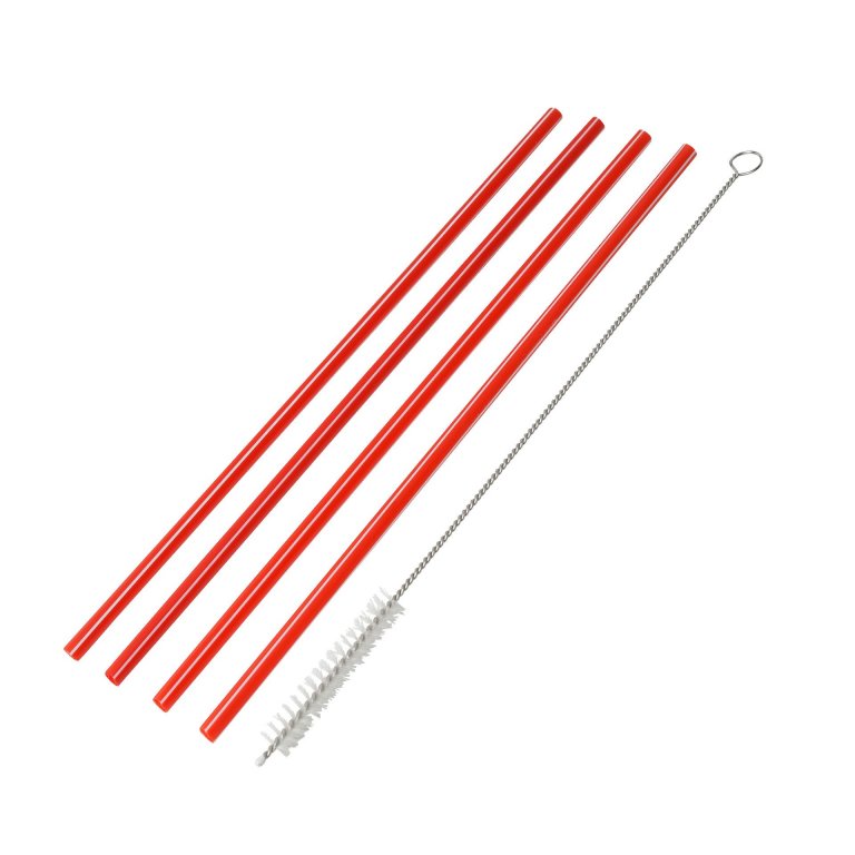 FM Eco 4 db szívószál kefével műanyag 23cm