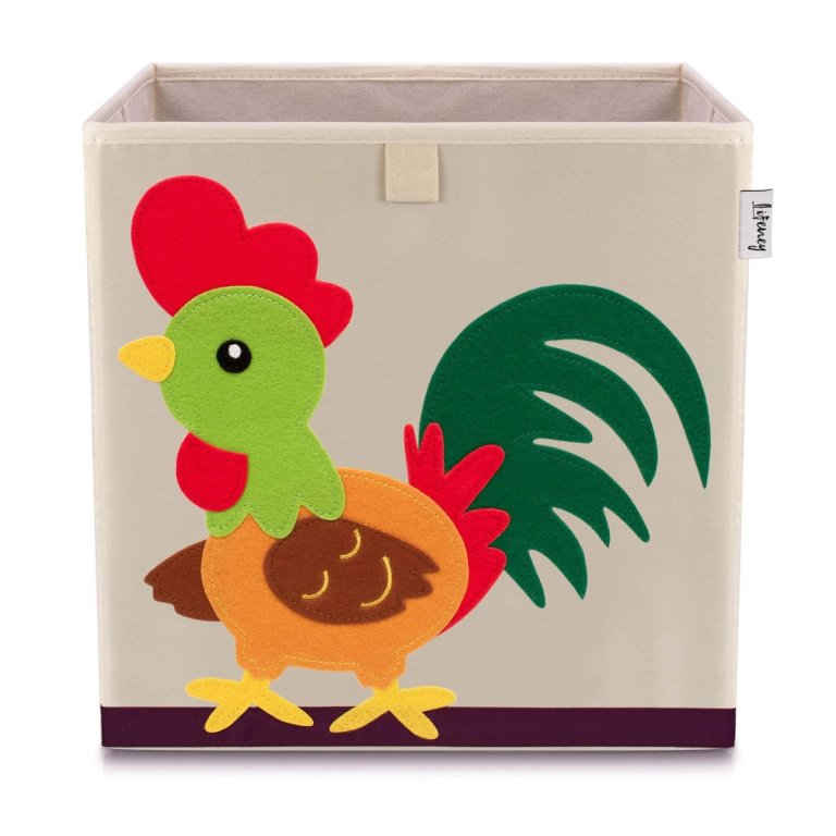 Lifeney Tárolódoboz kakas mintával 33x33x33 cm
