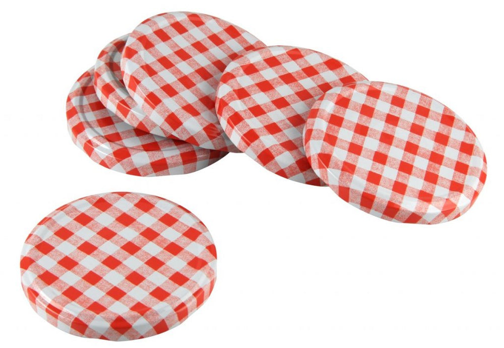 FM 6 db Befőttesüveg tető, kockás