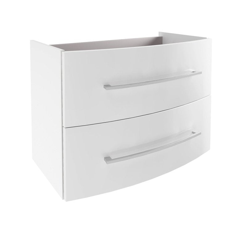 VERONA Mosdóalsósszekrény 80 cm széles fényes fehér/magasfényű fehér