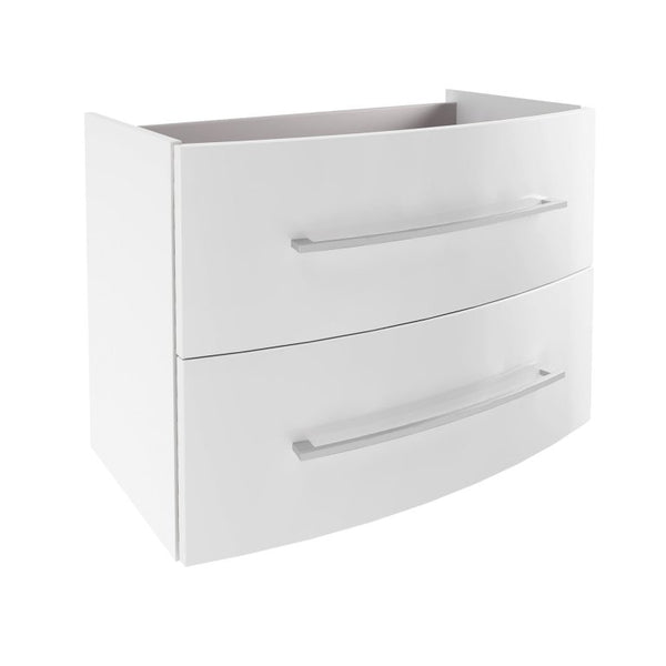 VERONA Mosdóalsósszekrény 80 cm széles fényes fehér/magasfényű fehér