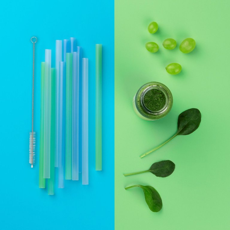 TASTY Szívószál 12 db kefével újrafelhasználható