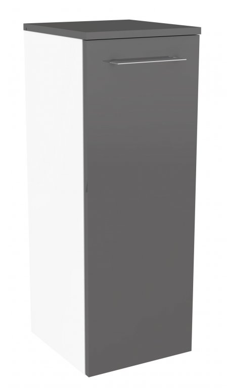 LIMA Midi szekrény 30 cm széles fehér/bazalt szürke