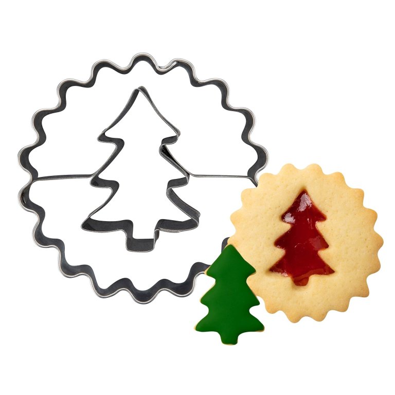 ZENKER Linzerkiszúró karácsonyfa mintával