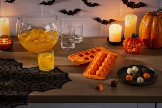 ZENKER Praliné és jégkockakészítő forma szilikon mini tökfej formákkal Happy Halloween