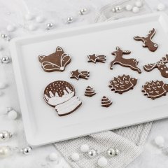 DR OETKER White Christmas Sütőtálca + 4 db állatos süteménykiszúró