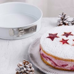 DR OETKER White Christmas Kerek tortaforma 26 cm + Tortaemelő és díszítő