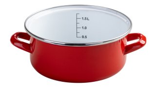 FM Főzőedény 18 cm zománcozott piros Amaille