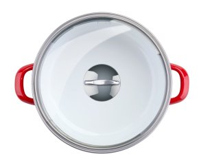 FM Főzőedény 18 cm zománcozott piros Amaille