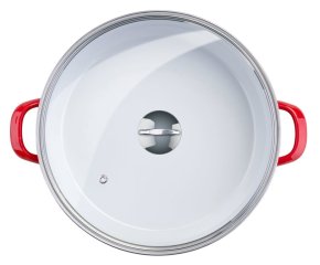 FM Főzőedény 28 cm zománcozott piros Amaille