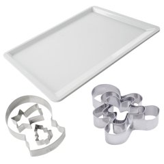 DR OETKER White Christmas Sütőtálca 42x32 cm + 2 DB AJÁNDÉK SÜTEMÉNYKISZÚRÓ