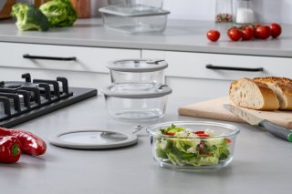 CHEFKOCH trifft Fackelmann Üveg ételtároló kerek 400 ml