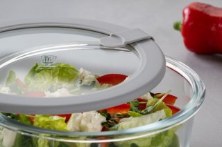 CHEFKOCH trifft Fackelmann Üveg ételtároló kerek 950 ml