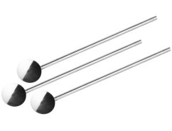 FM 3 db Fém szívószál kanállal