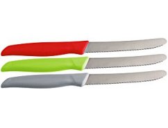 NIROSTA Reggeliző Kés HAPPY 20cm, piros színű