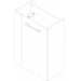 LINO Mini mosdóalsószekrény 44 cm széles fehér jobbos