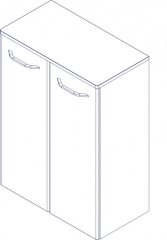 MILANO Dupla Midi szekrény 60 cm széles tölgy/fehér