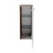 VERONA Midi szekrény 30 cm széles sötét barna/magasfényű fehér jobbos