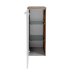 VERONA Midi szekrény 30 cm széles sötét barna/magasfényű fehér balos
